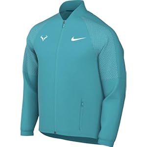 Nike DRI FIT RAFA NADAL US SERIES MEN’S TENNIS JACKET, Dusty Cactus/White, Medium