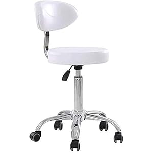 CHICAI Executive draaibare bureaustoel stoel Lift, draaibare stoel, werkstoel, rugleuningstoel, haar ronde explosiebestendige stoel, schoonheidskruk, geschikt voor verschillende plaatsen (kleur: wit)