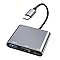 Adattatore USB C HDMI 4K, HDMI USB C 3-in-1, Con USB 3.0 5Gbps Porte PD 100W, Adattatore Tipo C a HDTV, Multiport AV Convertitore per Samsung,HP,MacBook Pro/Air, iMac, iPad,Proiettore,Monitor