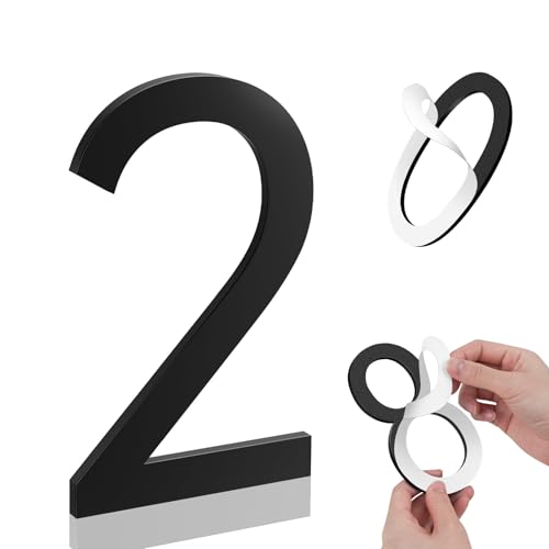 Image of 6 Inch House Numbers, Self-adhesive for Outside Mailbox House Number (2)