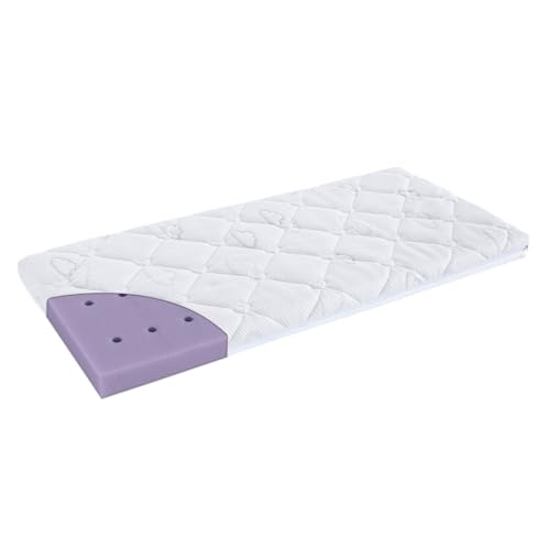 Träumeland Matratze Brise Light Exclusiv | Babymatratze Babybett 90x40 cm | Matratze Elternbett, Wiege, Stubenwagen | Kaltschaummatratze luftdurchlässig | Funktionsbezug abnehmbar & waschbar