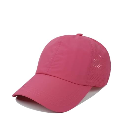 Casquette de baseball été unie pour femme avec filet mesh respirant et attache queue de cheval