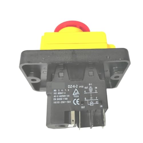 Interruptor electromagnético DZ-6-2 con protección contra rearranque y sellado estanco IP55 6
