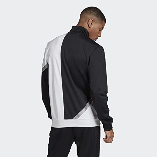 adidas Men's White/Black Tan Club Home Jacket - M4
