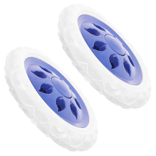 FONDOTIN 2個 ショッピングカート用交換キャスター 滑り止め耐久ラバー製ユニバーサルトロリー車輪 買い物カート 手押し車 スーツケース適合