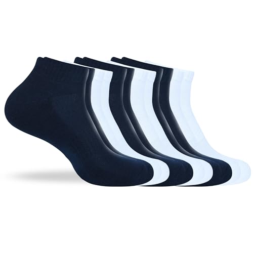 Image of Women's Ankle Socks Thick Cushioned Cotton, Moisture-Wicking socks, Breathable Performance Socks for Running, Sports