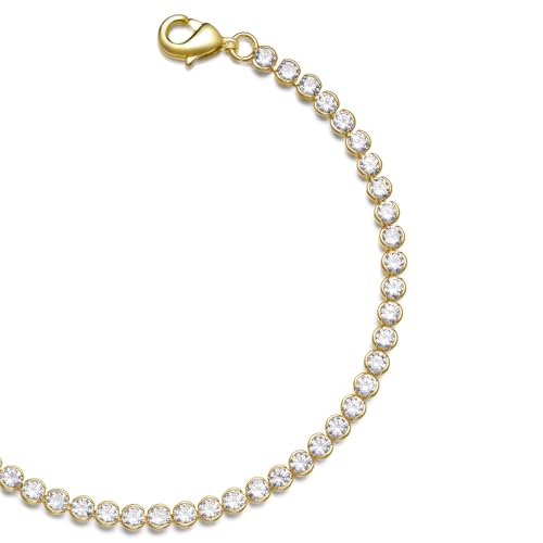 14k Gold Filled Tennis Bracelets for Women, Classic Bracelet for Women, Gold Bracelets For Women,for Mother's day Valentines Christmas 6.25/6.75 Inch