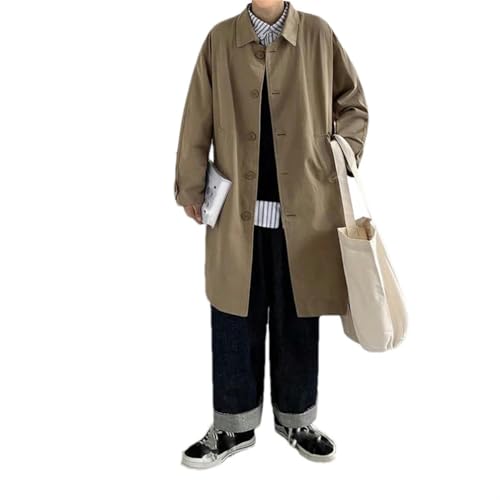 Vêtements pour homme manteau long de mi-saison pour une allure décontractée