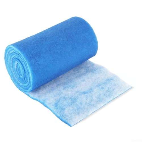 Vidonergy Kit de filtro de ventilación cortado a medida para el hogar para sistemas HVAC - Rollo de prefiltro de poliéster no tejido (30 cm x 230 cm), azul y blanco, para rejillas de ventilación de