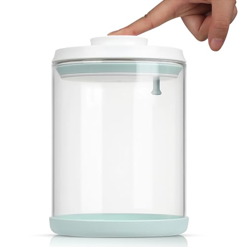 Popglasscookiecandyairtightjarlid18qt17lclearglasscontainerstackableonetouchopeningforcookiecandysugarflournuts  Urban Country Home Decor Pop glass cookie candy airtight jar lid 18qt17l clear glass container stackable one touch opening for cookie candy sugar flour nuts  urban country home decor