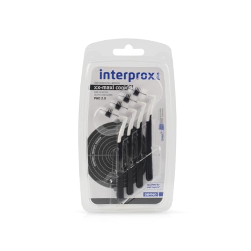 Interprox Plus XX-Maxi Spazzolino Interprossimale Colore Nero 4 Pezzi