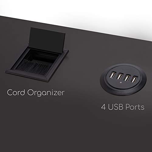 CHADIOR L Shaped Corner Computer Gaming Desk With Drawers Storage Modern Wood Study Workstation Table for Small Space Home Office, Dark Brown