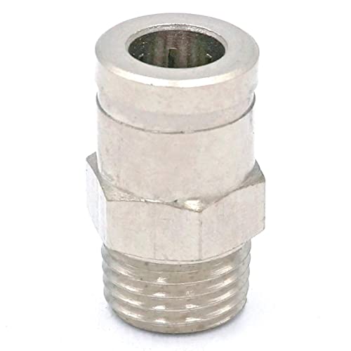 Conector de presión de latón de 1/4" macho tubo 8 mm plomería 6