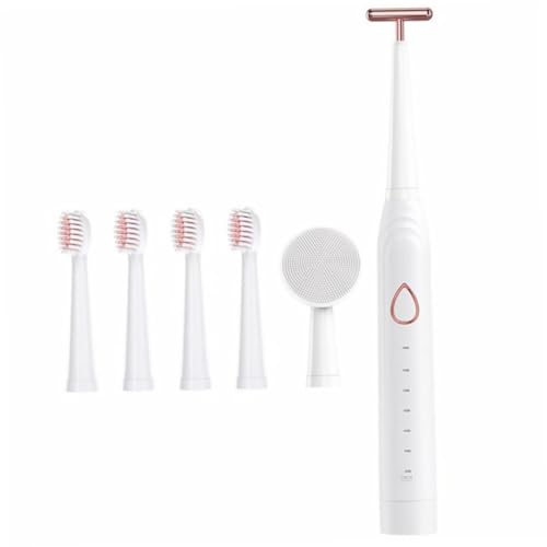 BESTYASH 1 Set Electric Toothbrush Rechargeable Tooth Cleaner for Adults Facial Cleansing Brush Gentle Gums Sturdy Durable for Long Term Use