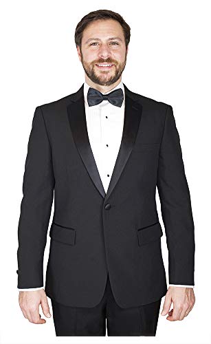 Sir Gregory Men's Fitted Tuxedo Jacket 1 Button Tux Blazer with Satin Notch Lapel3