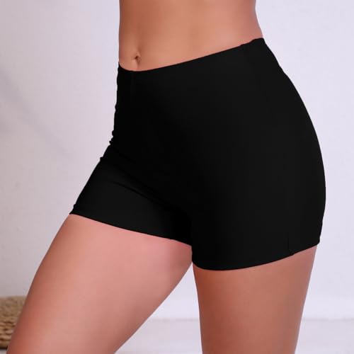 Halcurt Women's 3" High Waisted Swim Board Shorts Tankini Bottoms Boyshorts Beach Swimsuit2