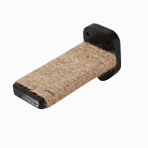 3 Pcs Cat Steps and Perches for Wall, Climbing Shelf With Hemp Rope, Wall-Mounted Furniture Set With Scratching Pads for Playing (Black)