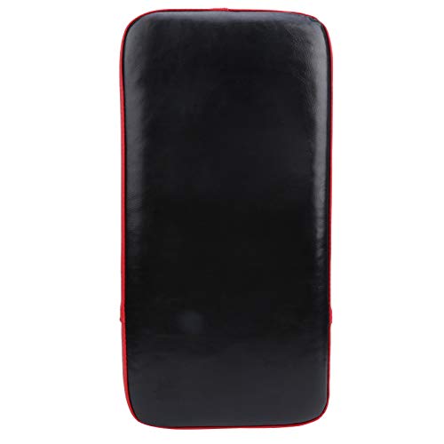 RiToEasysports Patada de Boxeo Almohadilla de golpeo A Prueba de Golpes Blancos de Mano de Kickboxing Resistentes al desgarro con Mango Escudo de Ataque(Negro Rojo) Taekwondo