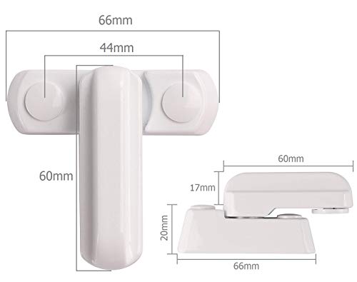 4 Pack Sash Jammer Blocker - Door & Window Lock Anti Theft - Additional Home Security for PVC/uPVC Windows and Doors - White - Image 3