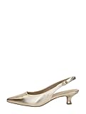 Marco Tozzi Damen Pumps weiches Feel Me Fußbett weiches Innenfutter Vegan Synthetisch, metallic (Gold), 41 EU