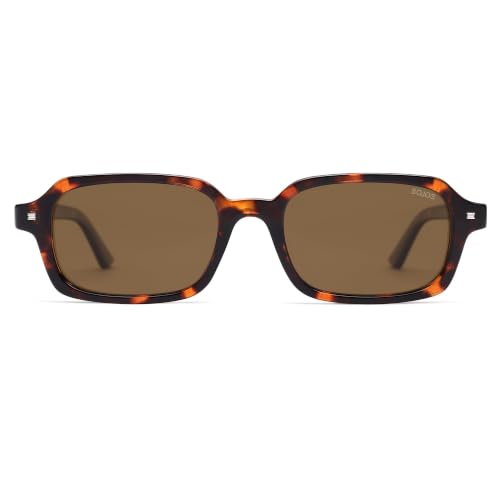 Image of SOJOS Trendy Rectangle Polarized Sunglasses Womens Mens SJ2610