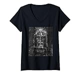 Womens Shroud Of Turin V-Neck T-Shirt