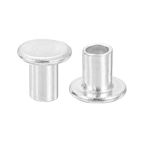 Quarkzman 50 Stück Halbhohlnieten Aluminium 6mm x 8mm