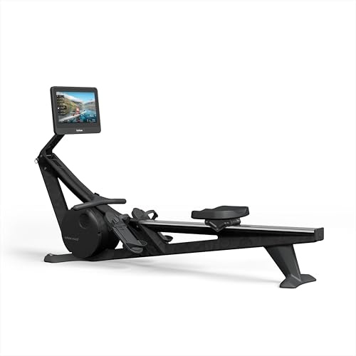 Hydrow Wave Rowing Machine with Immersive 16'' HD Touchscreen - Live Home Workouts Membership (Sold Separately), Electromagnetic Drag Technology, 375 lb Weight Capacity, Pirate Black (MNRW02A)