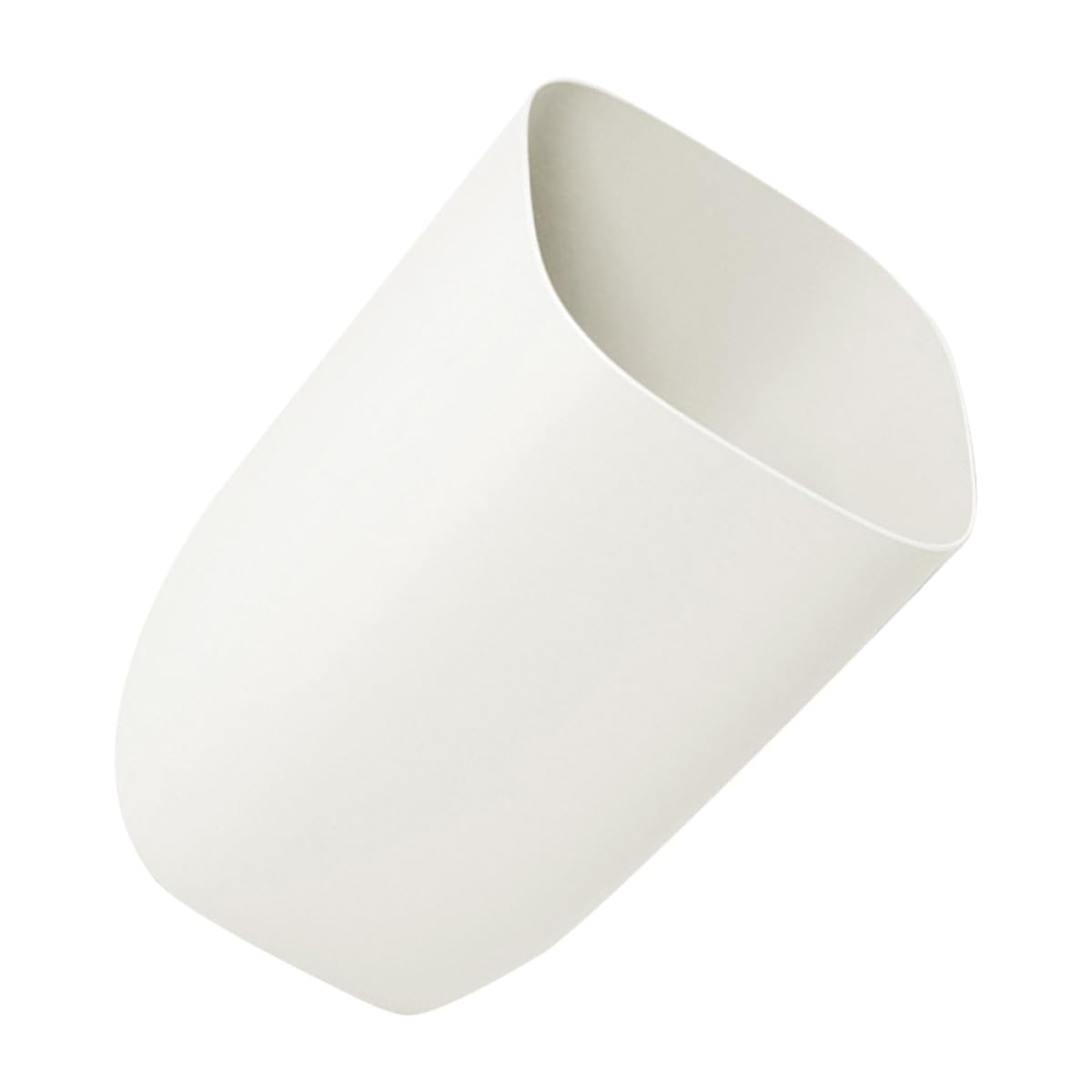 INOOMP White Single-Layer Waste Basket Trash Can Garbage Bin Kitchen Bathroom Storage Container for Home Office Organization