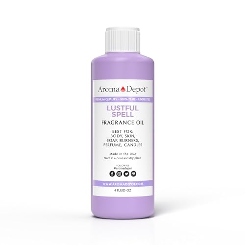 Aroma Depot Love Spell 4 fl oz. Fragrance Oil I Perfume I Scented Oil. DIY Projects Such as Candles, Bath Bombs, Body Butters, Creams & Lotions. Few Drops in The Diffuser, Burners, or Warmers.