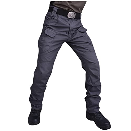 OIOLOYJM Military Cargo Pants for Men Hiking Relaxed Fit Work Waterproof Stretch Tactical Lightweight Outdoor Travel Pant