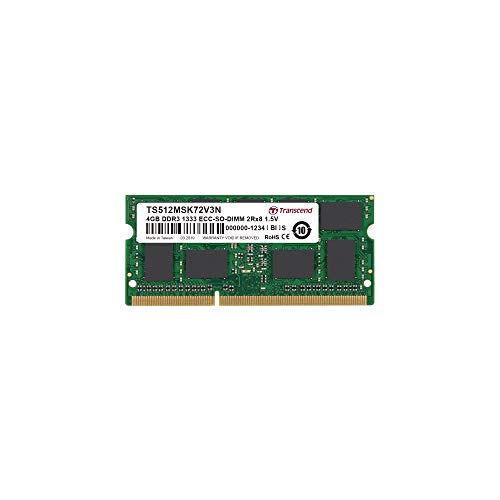 Preisvergleich Produktbild TRANSCEND 4GB DDR3 1333 ECC SODIMM CL9 2Rx8
