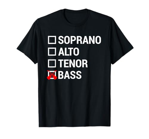 Basse Soprano Alto ténor – Design Amusant de Bassiste Blanc/Rouge T-Shirt