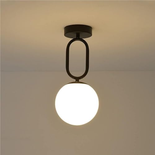 Plafonnier géométrique noir moderne en verre d'exception pour chambre - 6