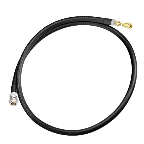 Bingfu Lora Antenna 3.3ft ALSR400 Ultra Low Loss RF Extention Cable - N Female to RP-SMA Male - with SMA Male Adapter Compatible with Helium HNT Bobcat Miner SyncroBit Gateway Sensecap Hotspot