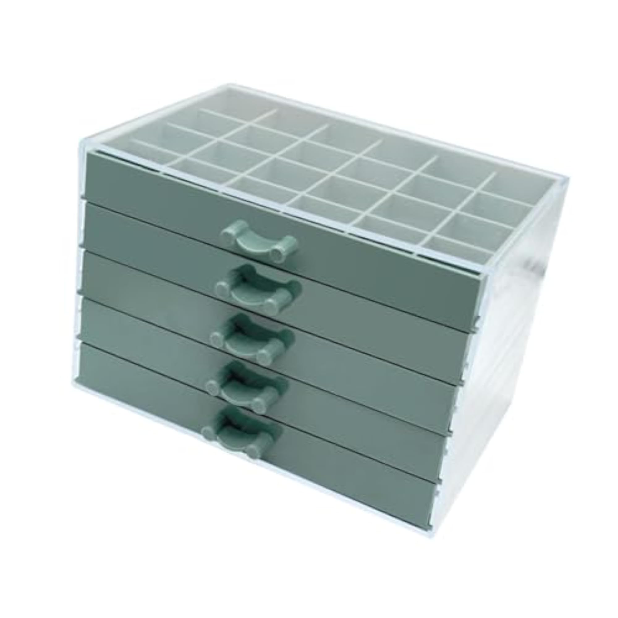 Dustproof Drawer Box Case for Art Small Items Green