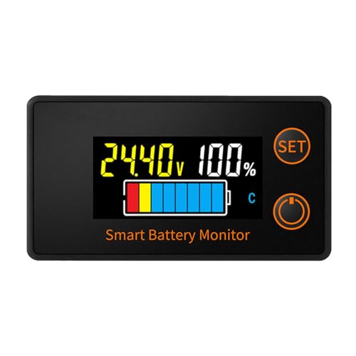 Uqezagpa DC7V-100V バッテリーメーター、バッテリー容量電圧モニターゲージインジケーター、鉛蓄電池&テスター