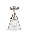 Innovations 447-1C-SN-G64-LED LED Flush Mount from Franklin Restoration Collection, Nickel