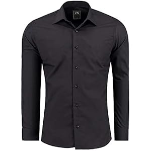 J’S FASHION Herenhemd – slim fit – shirt met lange mouwen – gemakkelijk te strijken – EU-maten: S tot 6XL