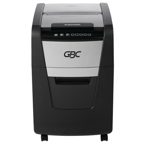 La Mejor Selección de Trituradoras los 5 más buscados. 41 GBC Trituradora de Papel y Grapas, Auto Feed+ 100x, Corte Súper Cruzado P-4 de 100 Hojas, con Cesto de 34 litros. WSM1757602