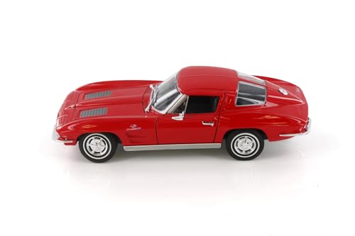 1963 Corvette Hardtop Sports Car rojo 1:24 miniatura 5