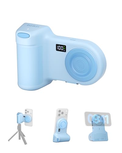 Soporte de agarre para iPhone con bluetooth y pantalla LCD de control