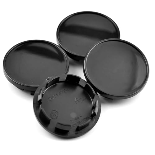 4 Pcs OD 66mm/2.6in ID 55.5mm/2.19in Car Wheel Center Caps 3B7601171 5G0601171 3B7-601-171-XRW 3BD601171(Black)