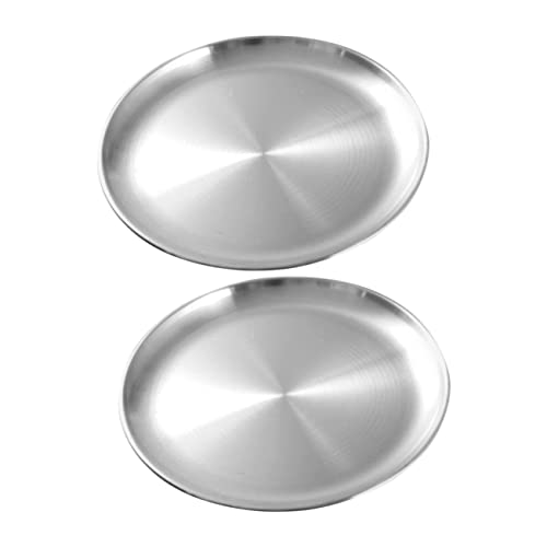 Holibanna 2piezas Plato Inoxidable Multifuncional Bandeja para Barbacoa para Carne