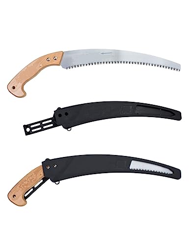 Image of Heavy Duty Garden Hand Pruning Saw Cutter | | Comfort wood Handle | Designed for Single-Hand Use | Perfect for Trimming Trees, Pruning Tree Branch and More