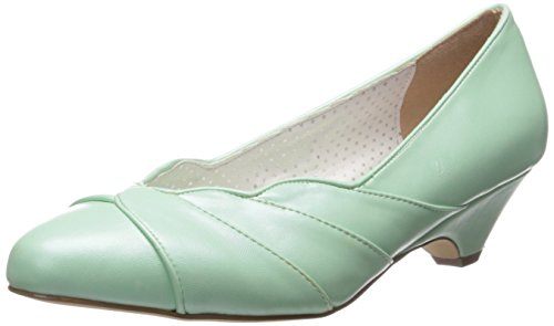 Pin Up Couture Women's Lulu05/mtpu Slide Pump, Mint Faux Leather, 7 M US