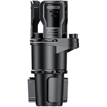 Cup Holder Expander for Car, 2-in-1 Car Cup Holder Expander Adapter with 360 Adjustable Base, Compatible with Most Large Bottles Drinks Mugs, Multiple Scenarios Use for Commuting, Road Trip Black