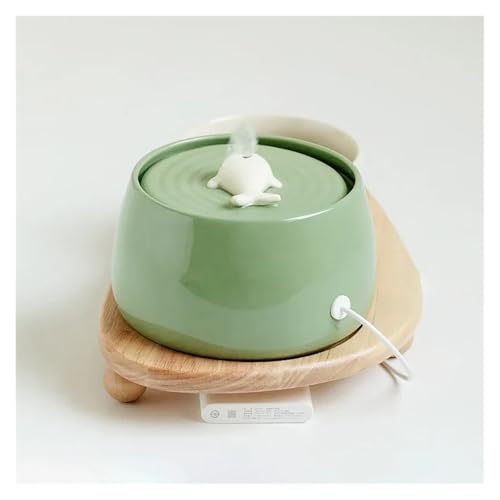 Fuente de agua automática para gatos cerámica 1.3L USB miniatura 2