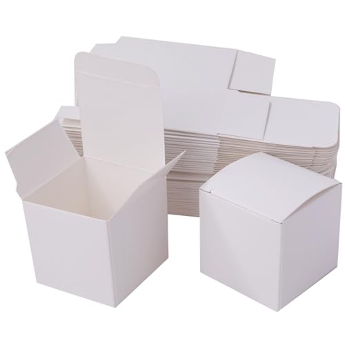 ルボナリエ ミニ ギフトボックス 紙箱 小箱 ラッピング 箱 白箱 50個 (ホワイト 6x6x6cm)