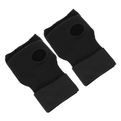 Guantes interiores de boxeo elásticos Toddmomy con protección de muñeca negra para kickboxing